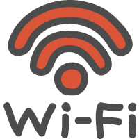 Wi Fi ワイファイマーク のかわいい手書き風イラストアイコン 黄色 可愛い絵文字アイコンイラスト 落書きアイコン