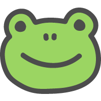 蛙（カエル）のかわいい手描きアイコン