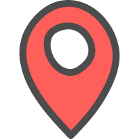 マップ（地図）の場所・位置を示すピンマーカー＜赤色＞