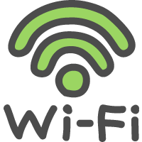 Wi Fi ワイファイマーク のかわいい手書き風イラストアイコン 赤色 可愛い絵文字アイコンイラスト 落書きアイコン