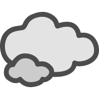 雲（曇りマーク）のかわいい手描きアイコン