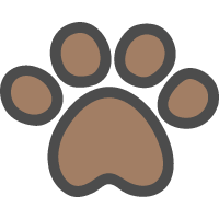 動物（犬・猫）の足跡のかわいい手描きアイコン