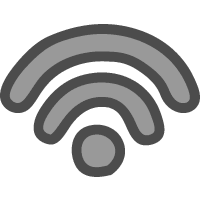 Wi Fi ワイファイマーク のかわいい手書き風イラストアイコン 緑色 可愛い絵文字アイコンイラスト 落書きアイコン