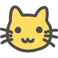 猫（ネコ）のかわいい手描きアイコン