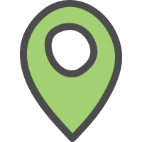 マップ（地図）の場所・位置を示すピンマーカー＜緑色＞