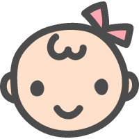 かわいい赤ちゃんのイラストアイコン 女の子 可愛い絵文字