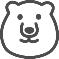 かわいい白クマのアイコンイラスト