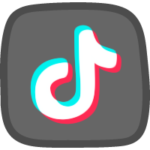 TikTok（ティックトック）ロゴのかわいい手書き風イラストアイコン
